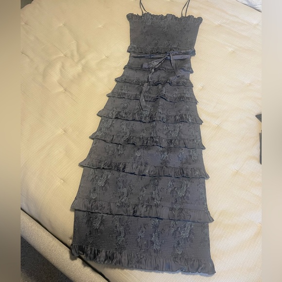 V Chapman Lily Dress Size 2 in Navy Bouquet - Picture 5 of 7